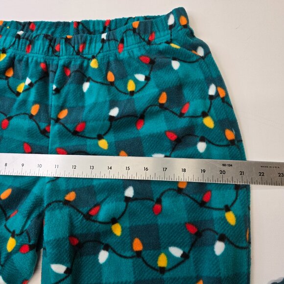 Jolly Jammies Green Christmas Lights Fleece Medium - Picture 4 of 7